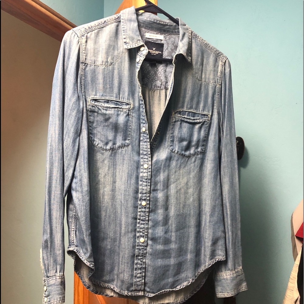 Denim button up